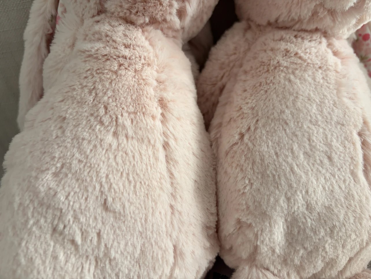 JC Easter Series, Cherry Blossom Pink, White, Floral Bonnie Rabbit, Medium, 31cm
