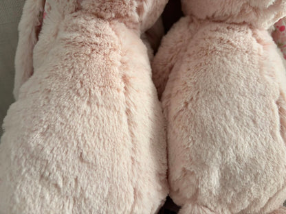 JC Easter Series, Cherry Blossom Pink, White, Floral Bonnie Rabbit, Medium, 31cm
