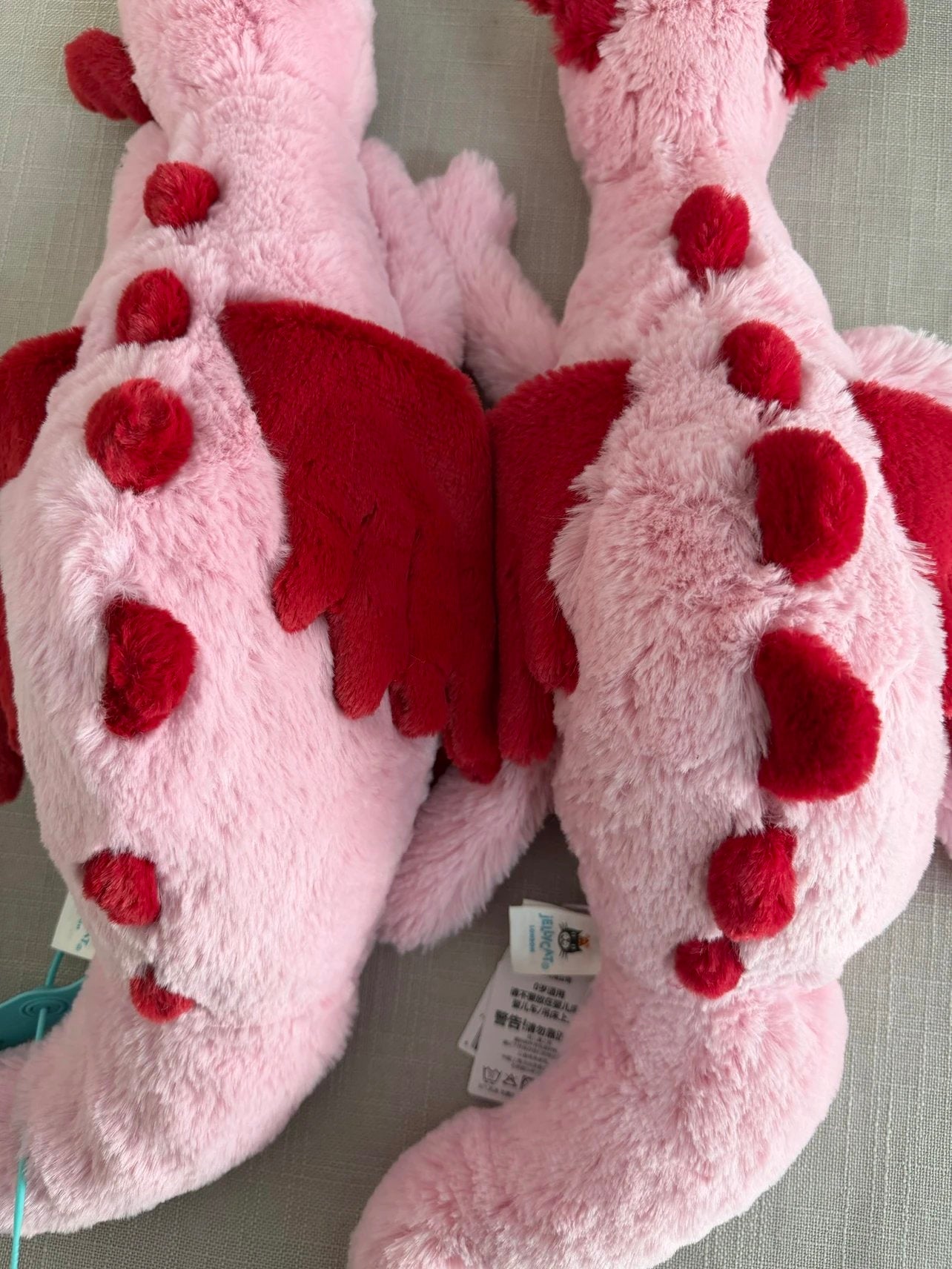 JC V-Day Valentine’s Collection – Blush Heart Dragon Plush | 12cm Tall × 50cm Long