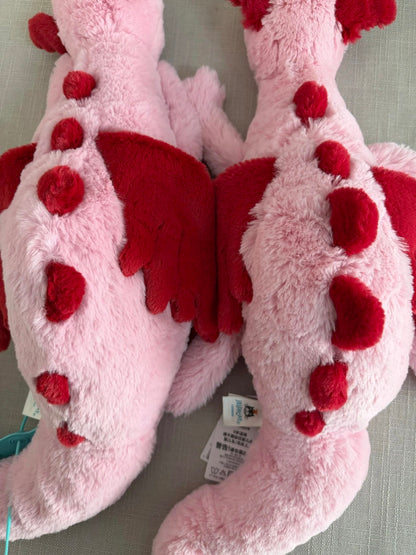 JC V-Day Valentine’s Collection – Blush Heart Dragon Plush | 12cm Tall × 50cm Long