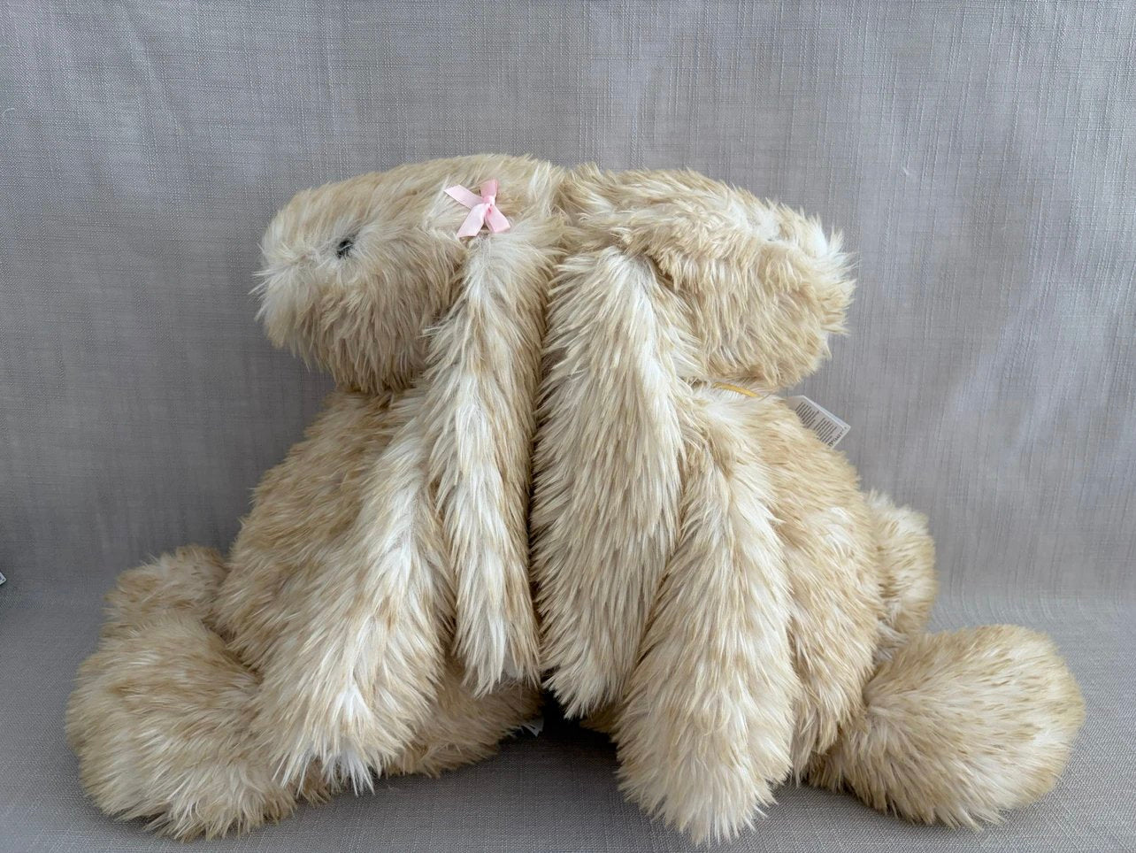 JC Springlowe Luxe Bunny – Off-White | 51cm Tall / 38cm Sitting Height | Includes a Large Blue Dust Bag