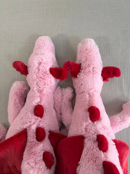 JC V-Day Valentine’s Collection – Blush Heart Dragon Plush | 12cm Tall × 50cm Long